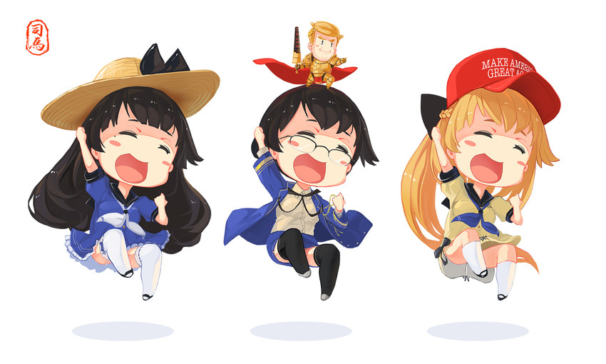 emperor of mankind, donald trump, iowa, wisconsin, and pennsylvania (fate and 3 more) drawn by sima_naoteng