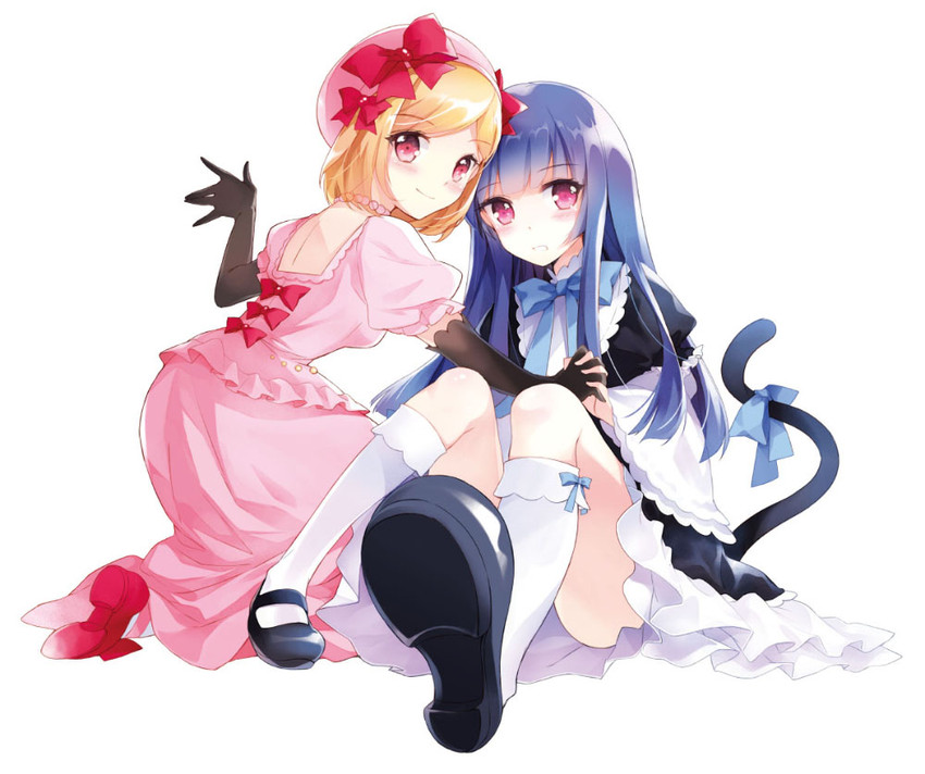 frederica bernkastel and lambdadelta (umineko no naku koro ni) drawn by mottsun