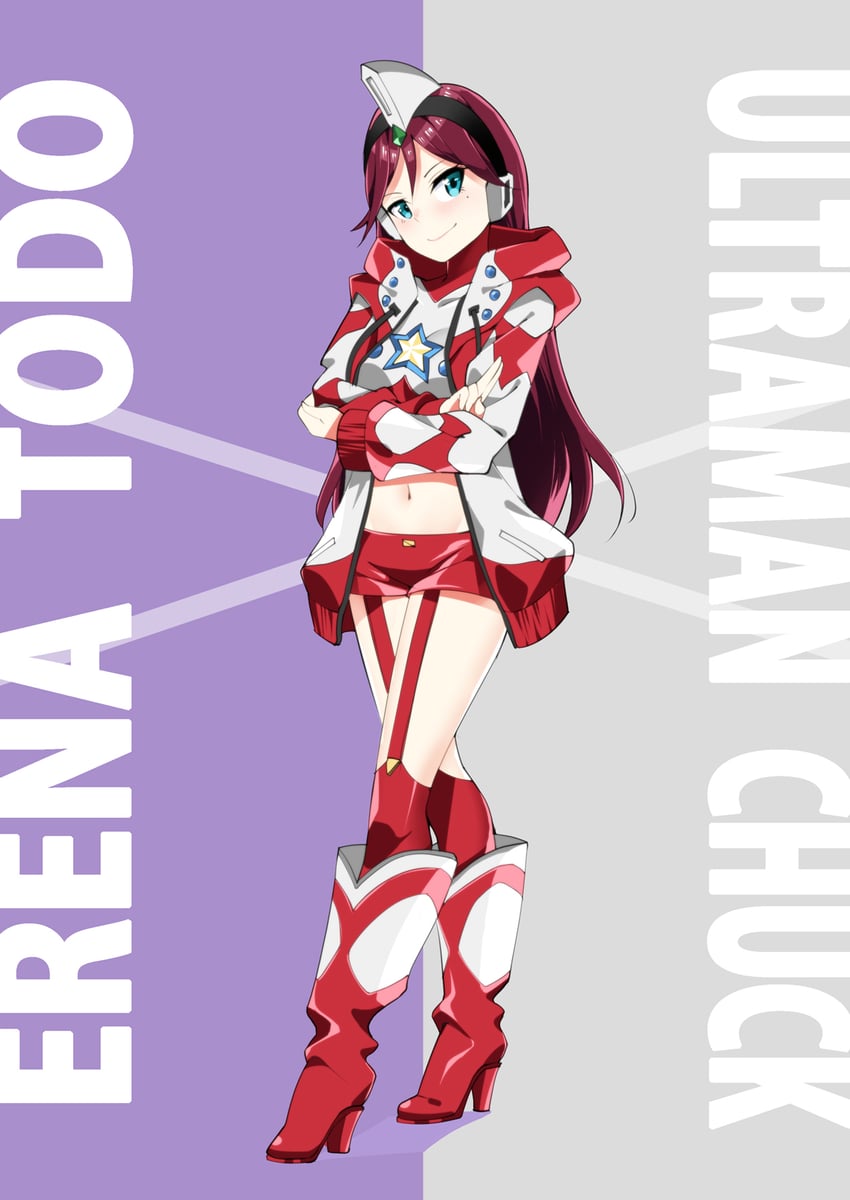 todo erena and ultraman chuck (love live! and 3 more) drawn by sasanon_(sasapoliton)