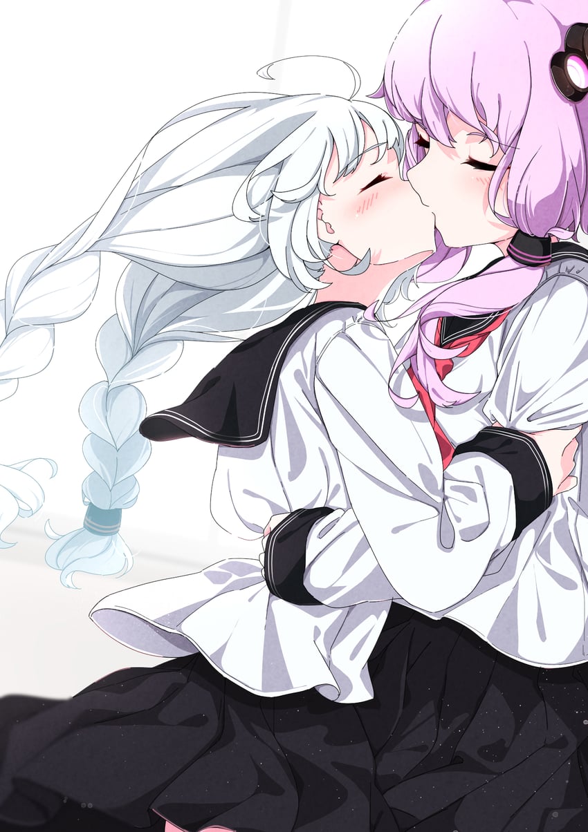 yuzuki yukari and kizuna akari (vocaloid and 1 more) drawn by mikami_jun_(haaryan)