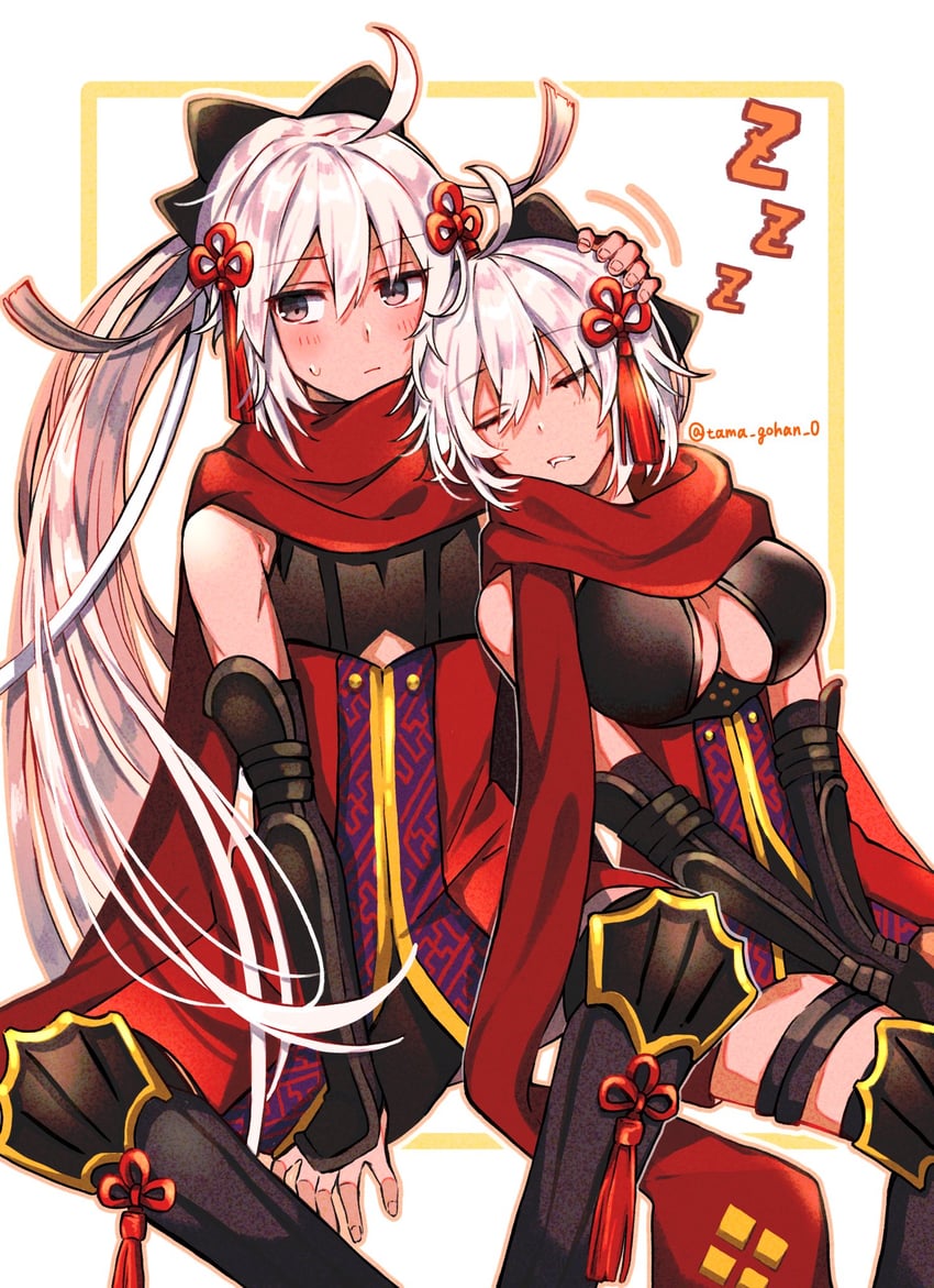 okita souji, okita souji alter, and rengoku alter (fate and 2 more) drawn by yui_(tamagohan)