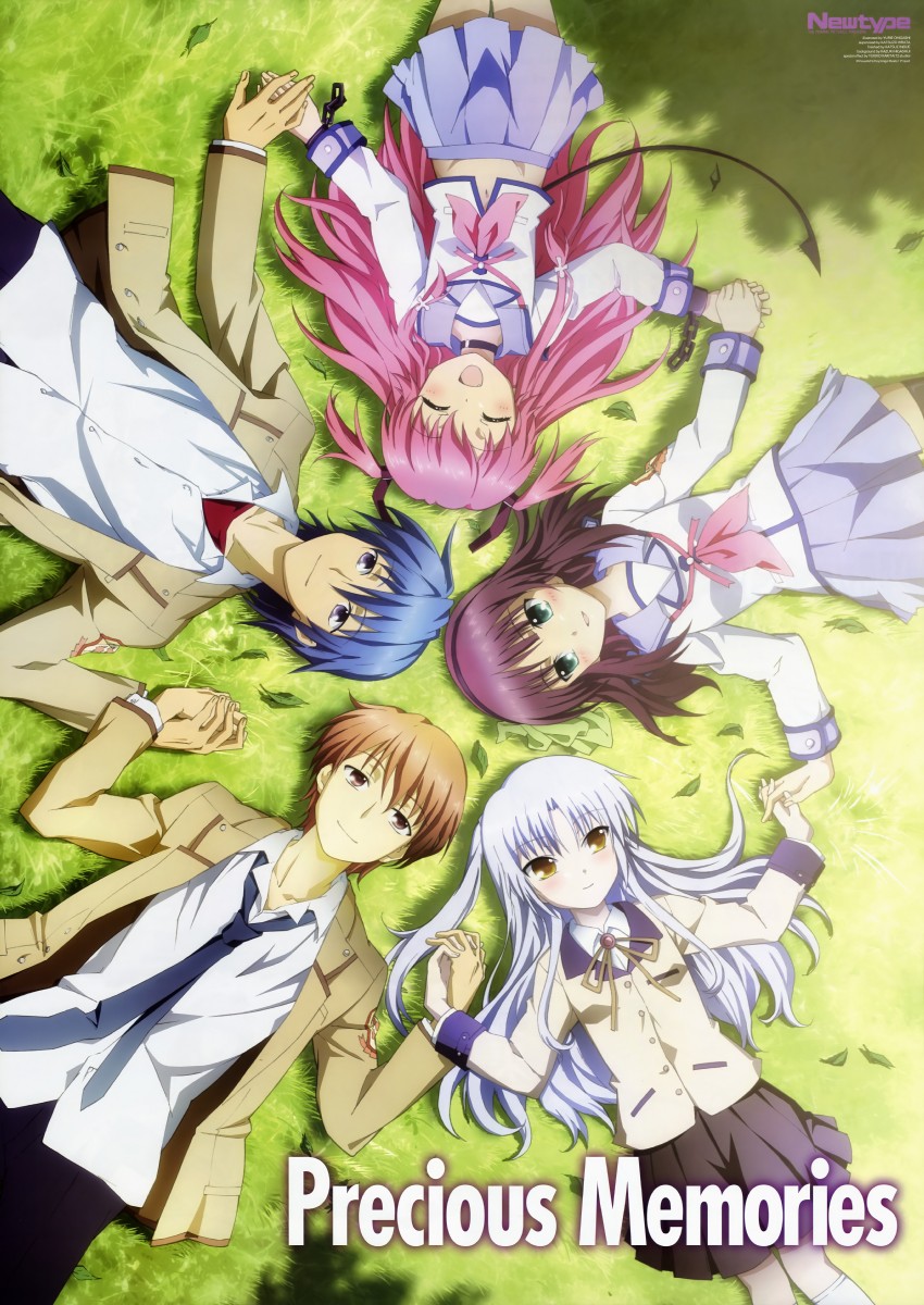 tachibana kanade, nakamura yuri, yui, hinata hideki, and otonashi yuzuru (angel beats! and 1 more) drawn by oohigashi_yurie