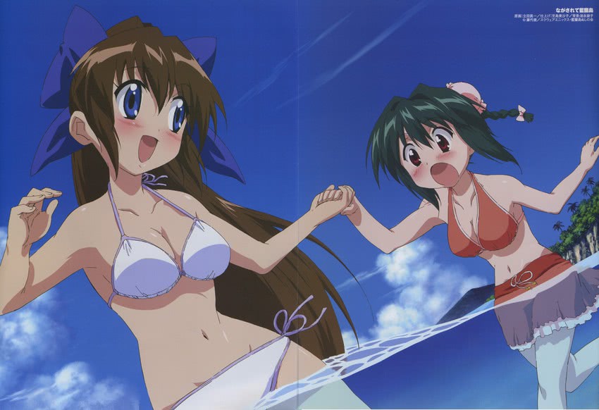 suzu and mei mei (nagasarete airantou and 1 more) drawn by tatsuta_shin'ichi
