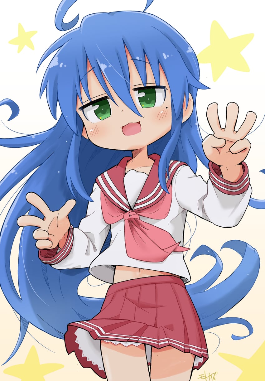 izumi konata (lucky star) drawn by motokazu_(dontokodon)
