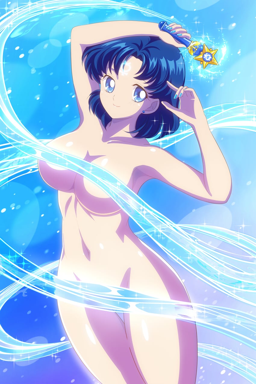 mizuno ami and sailor mercury (bishoujo senshi sailor moon) drawn by pirochi