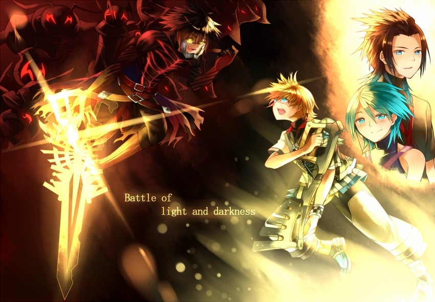 aqua, ventus, terra, and vanitas (kingdom hearts and 1 more) drawn by kotobuki210