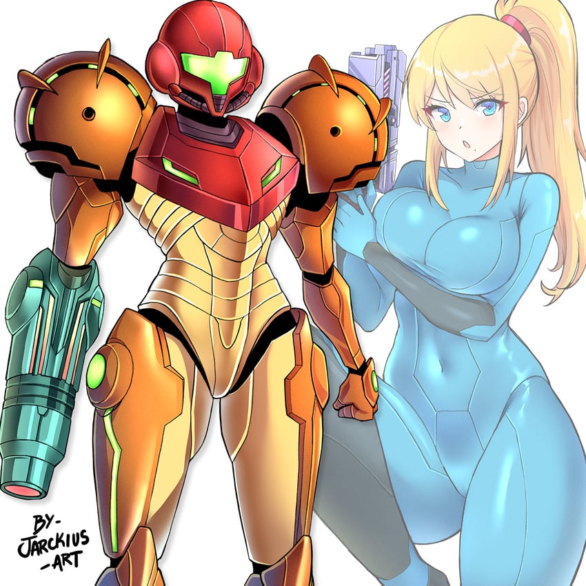 samus aran (metroid) drawn by jarckius