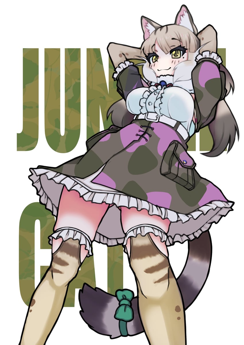 jungle cat (kemono friends and 1 more) drawn by illu_(illu_stratos)