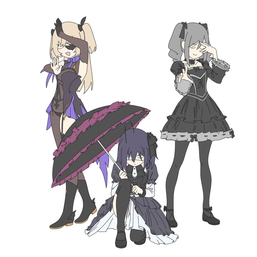 fischl, kanzaki ranko, takanashi rikka, and uchida maaya (idolmaster and 4 more) drawn by kofucchi