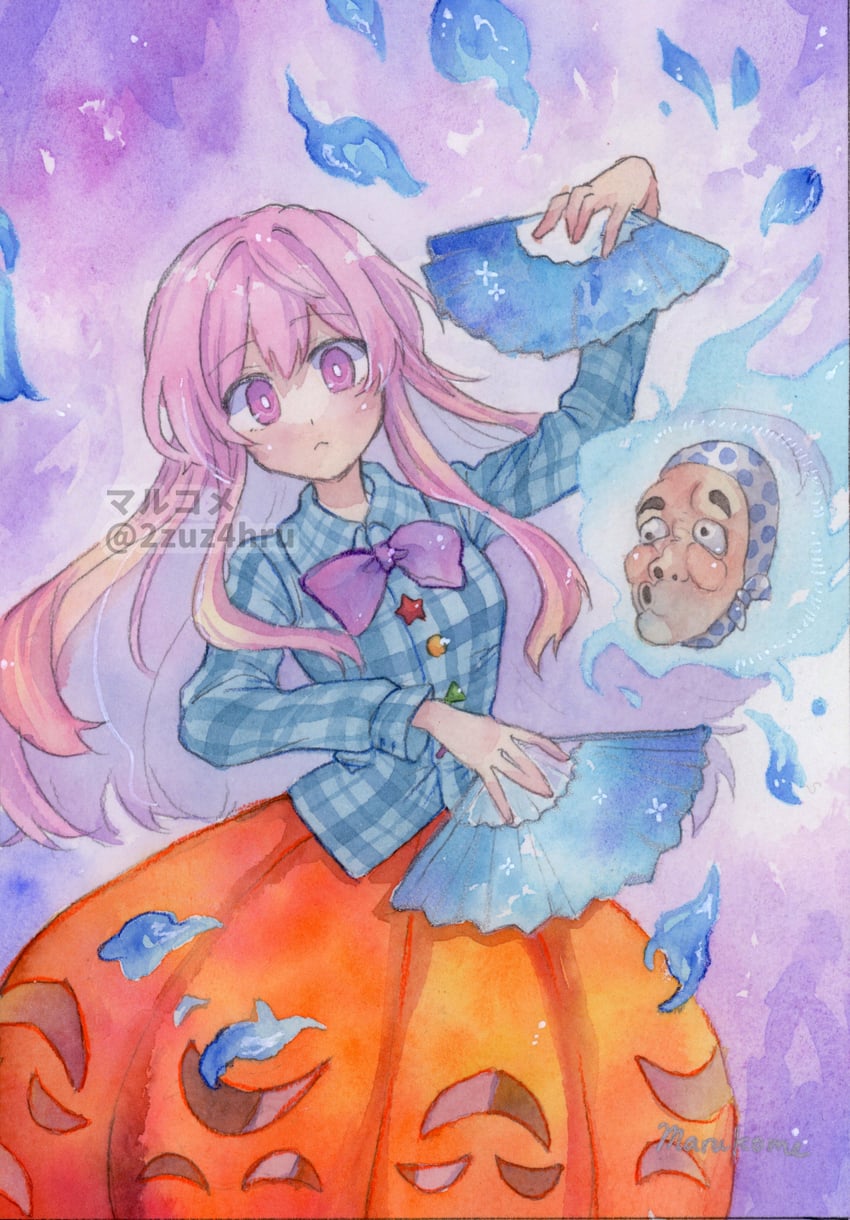 hata no kokoro (touhou) drawn by 2zuz4hru