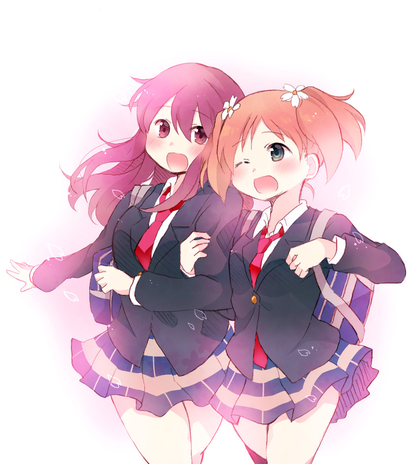 takayama haruka and sonoda yuu (sakura trick) drawn by tarabagani