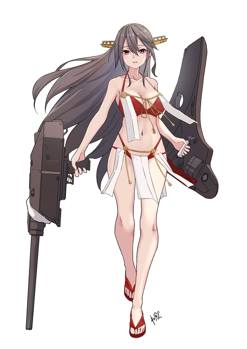 haruna and haruna kai ni (kantai collection) drawn by neve_(morris-minicooper)