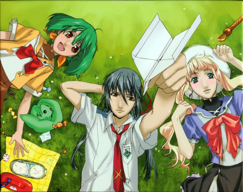 sheryl nome, ranka lee, saotome alto, ai-kun, and vajra (macross and 1 more) drawn by ebata_risa