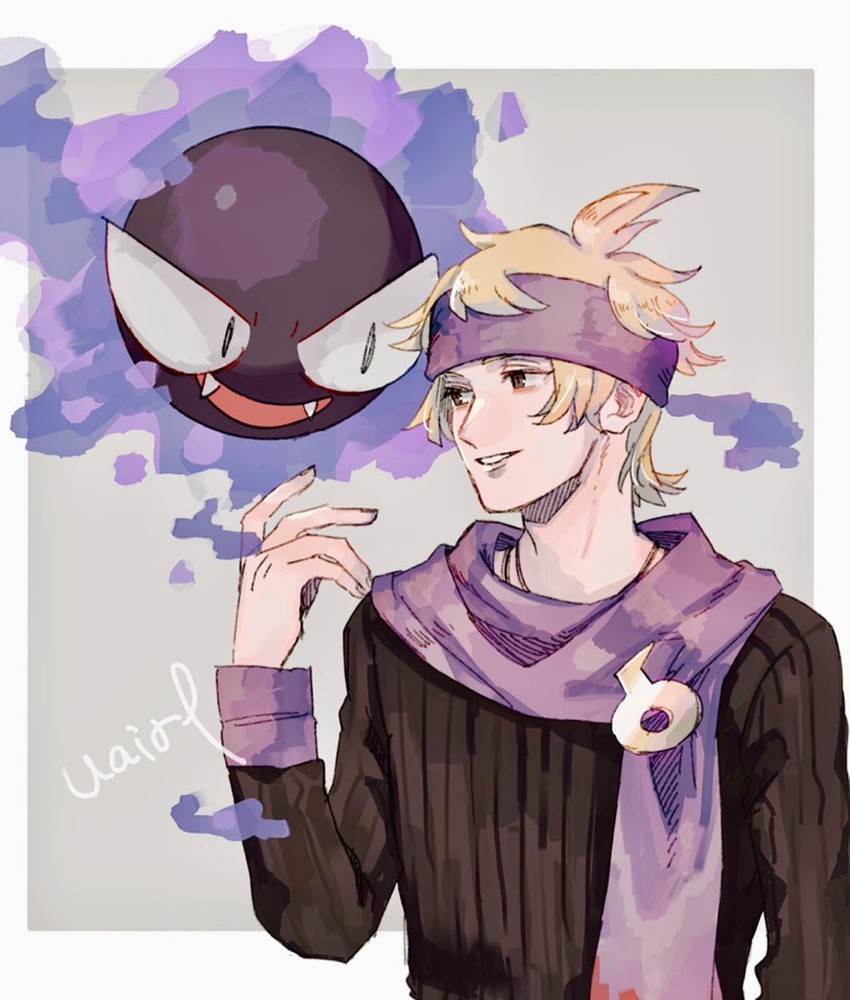 gastly and morty (pokemon and 1 more) drawn by hanenbo