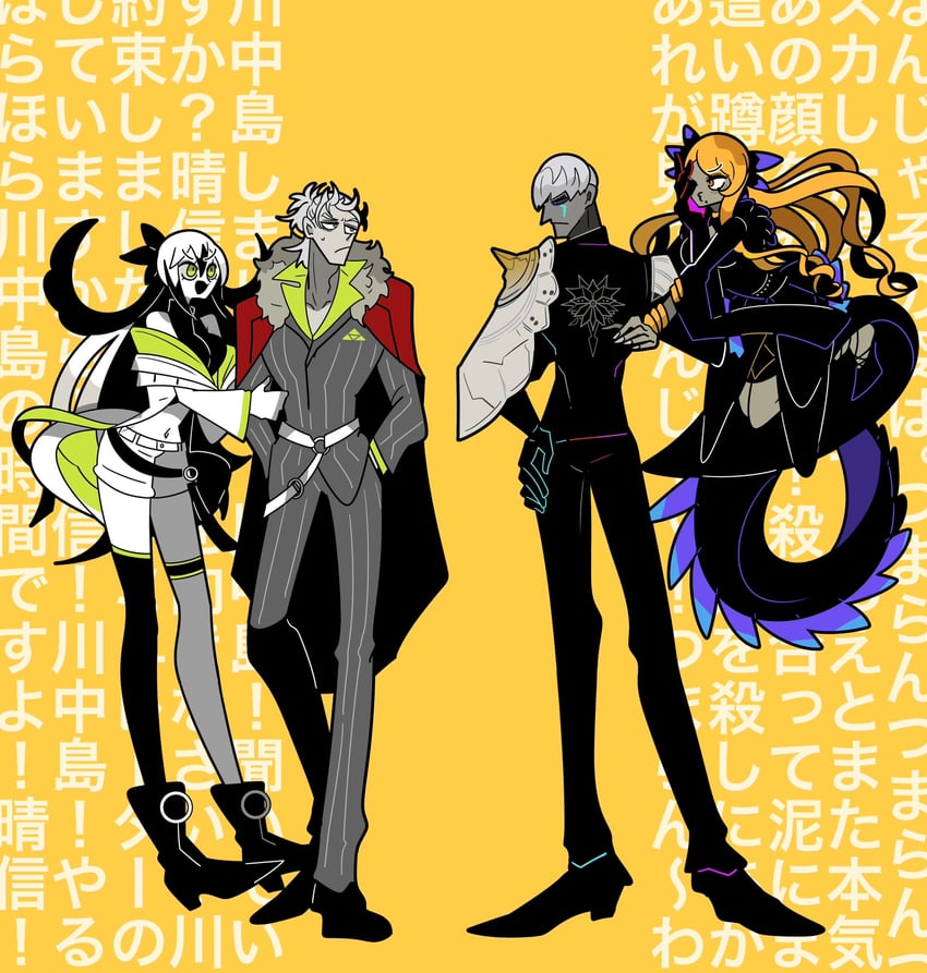 nagao kagetora, uesugi kenshin, vritra, takeda shingen, and indra (fate and 1 more) drawn by shiiiiimamike