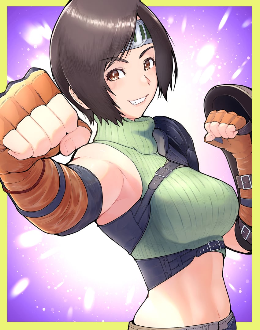 yuffie kisaragi (final fantasy and 2 more) drawn by zeke_(dhzu2422)