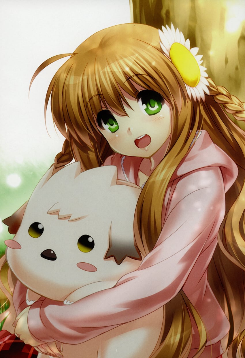kanbe kotori and chibi-moth (rewrite) drawn by zen_(kamuro)