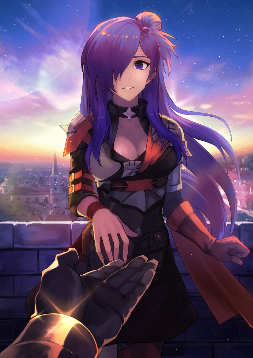 male byleth and female shez (fire emblem and 2 more) drawn by teo_(telo_ruka)