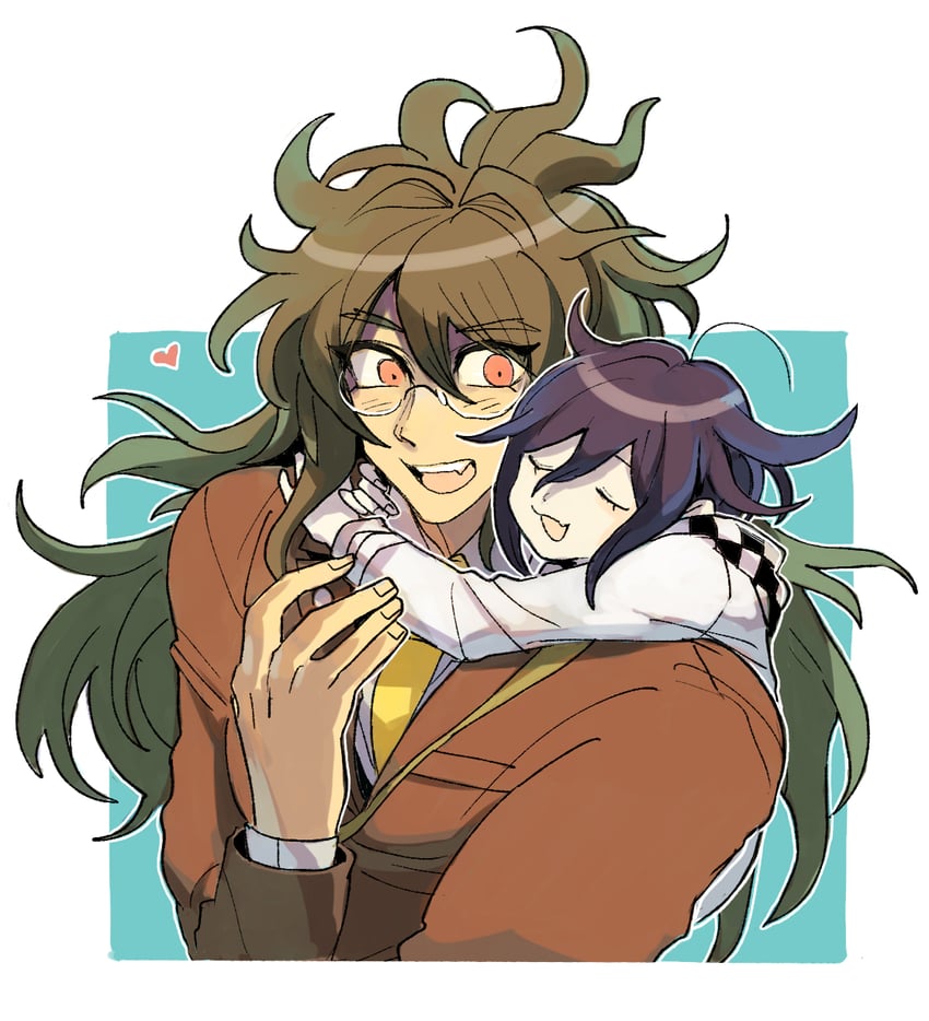oma kokichi and gokuhara gonta (danganronpa and 1 more) drawn by kumakoro_(tetsupag)