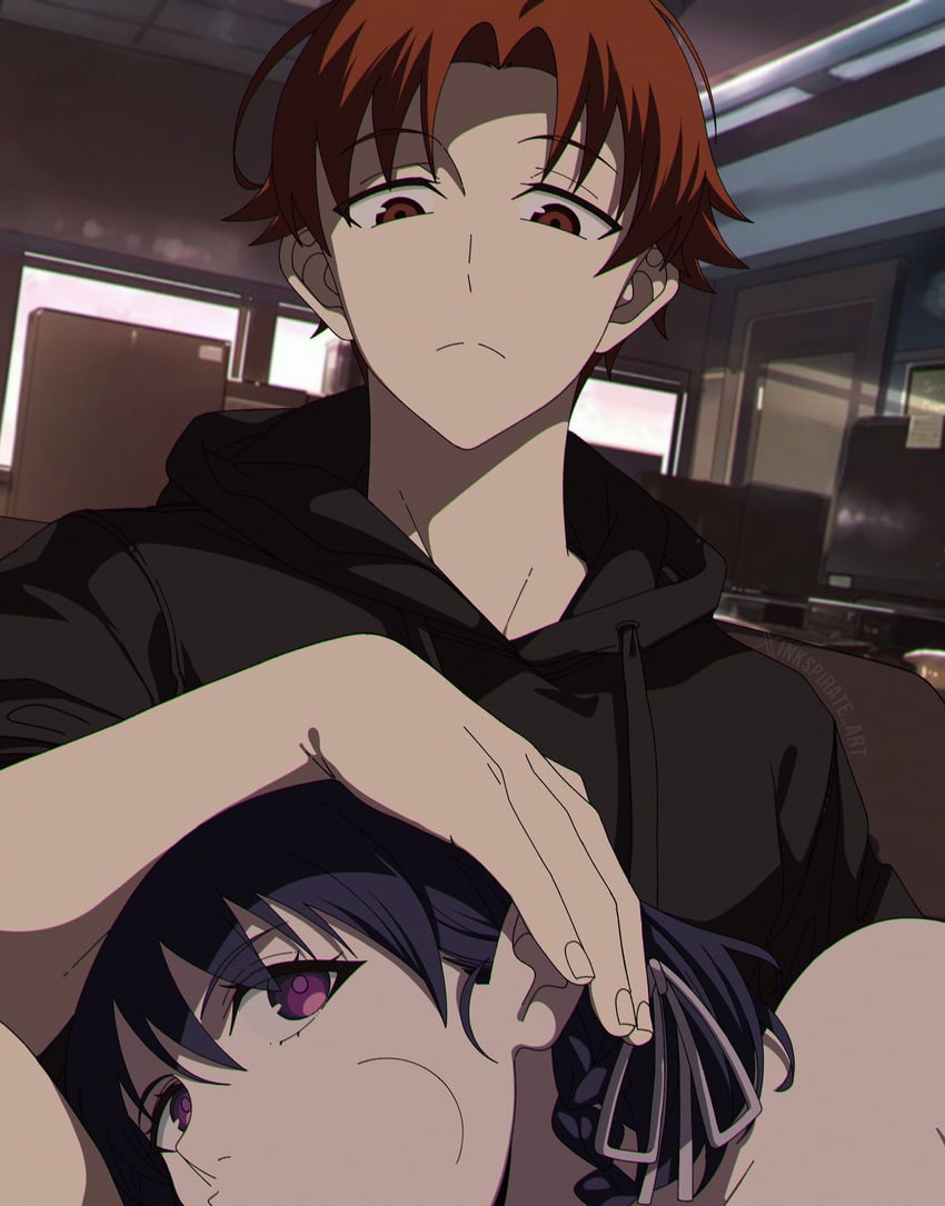 horikita suzune and ayanokouji kiyotaka (youkoso jitsuryoku shijou shugi no kyoushitsu e) drawn by inkspirate
