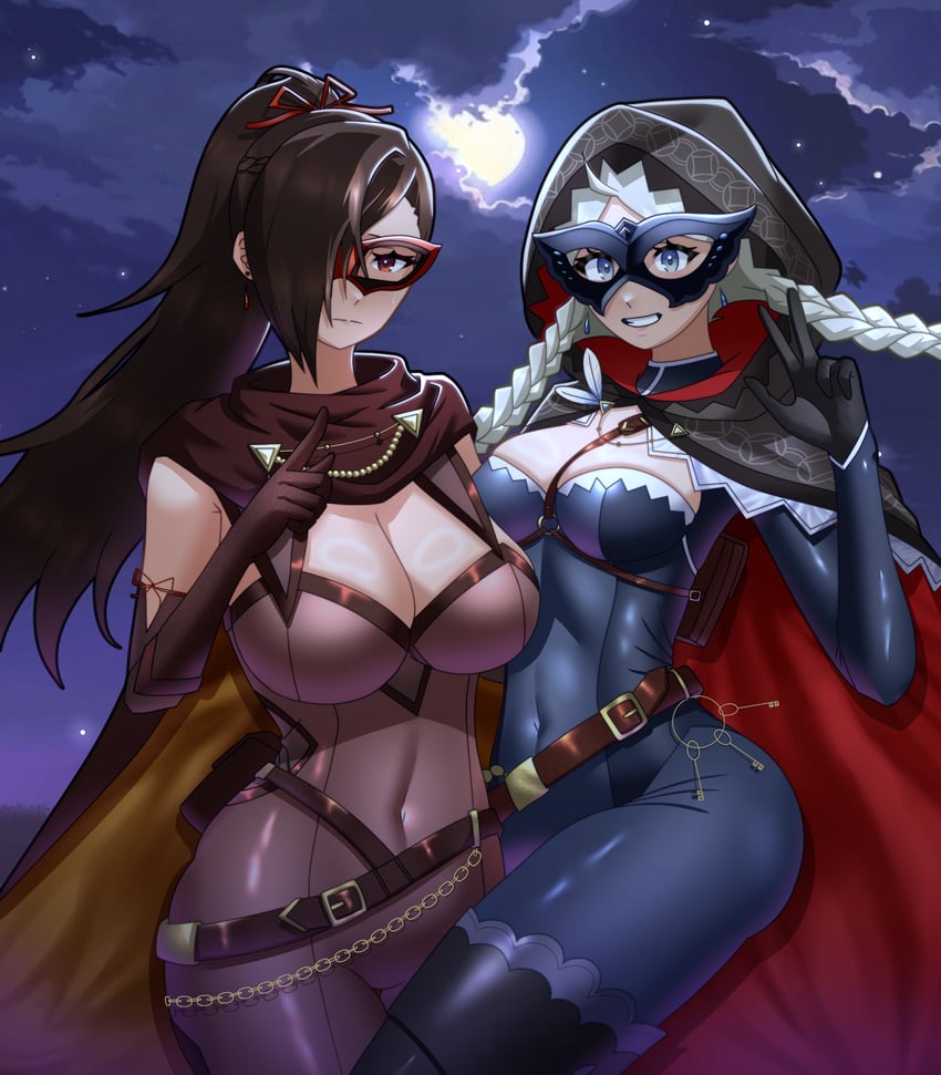 nina and kagero (fire emblem and 2 more) drawn by novasvr