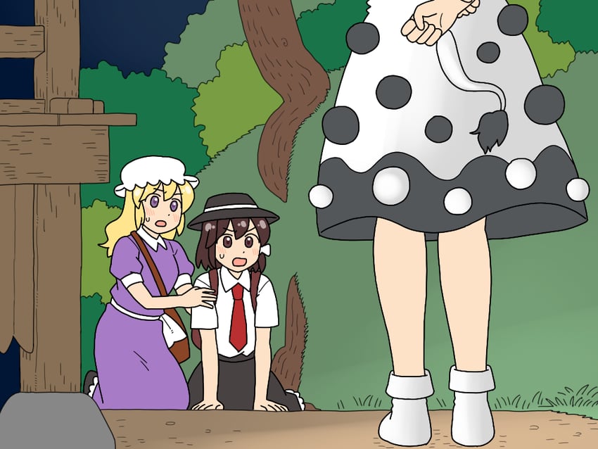 usami renko, maribel hearn, and doremy sweet (touhou) drawn by koyama_shigeru
