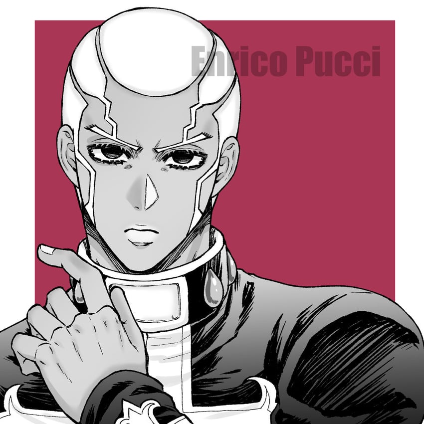 enrico pucci (jojo no kimyou na bouken and 1 more) drawn by giga_omega