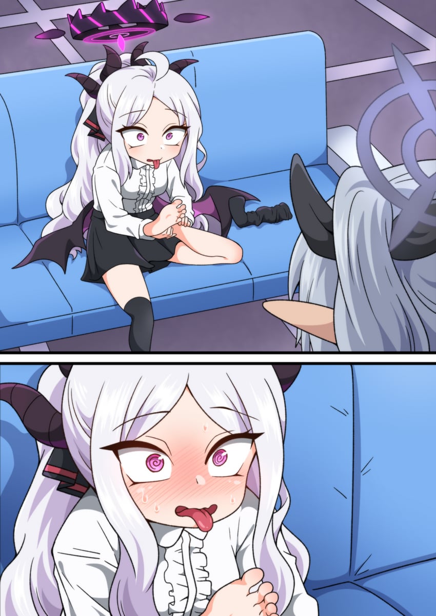 hina and iori (blue archive) drawn by devil_yanghyeok
