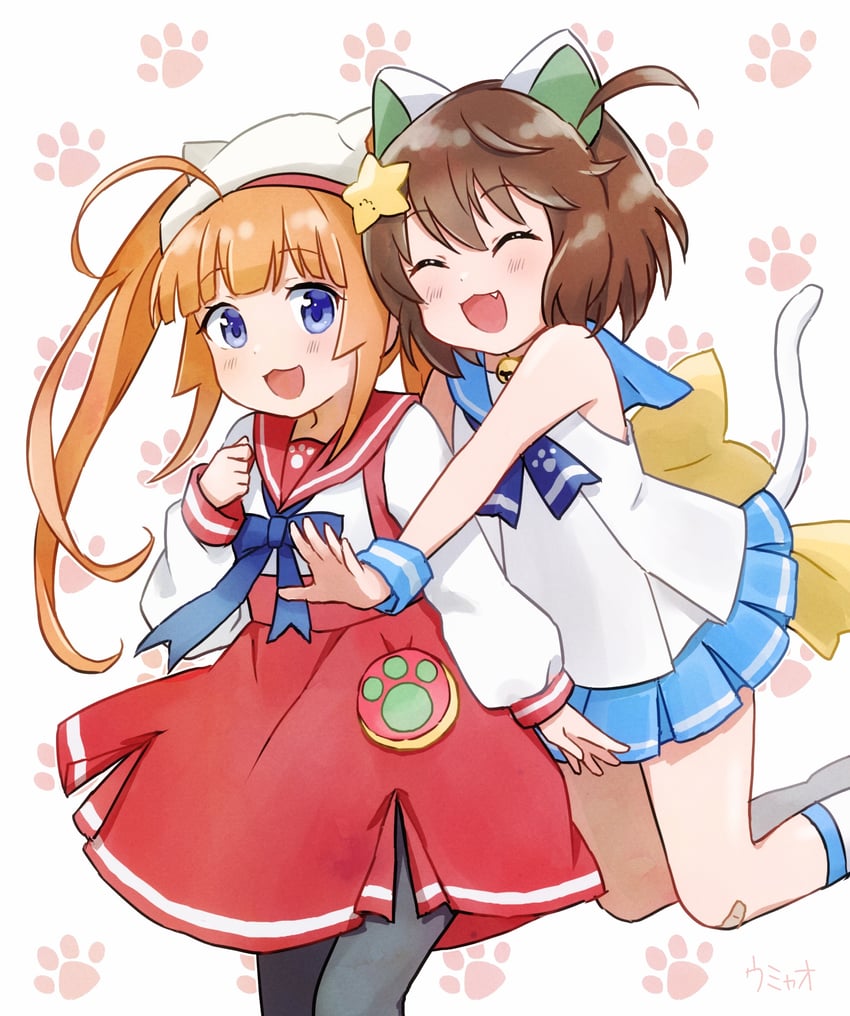 nyaa-tan and naa-tan (etotama) drawn by umyao_(umyaooon)