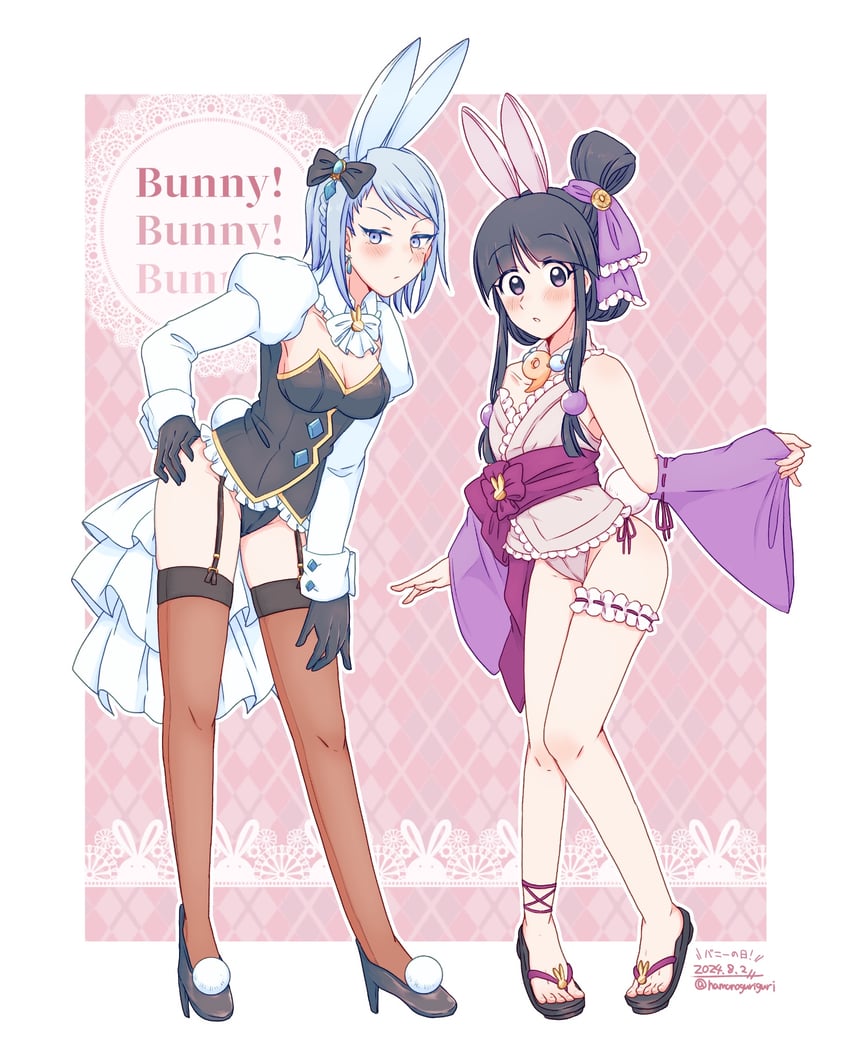maya fey and franziska von karma (ace attorney and 1 more) drawn by hamanoguriguri