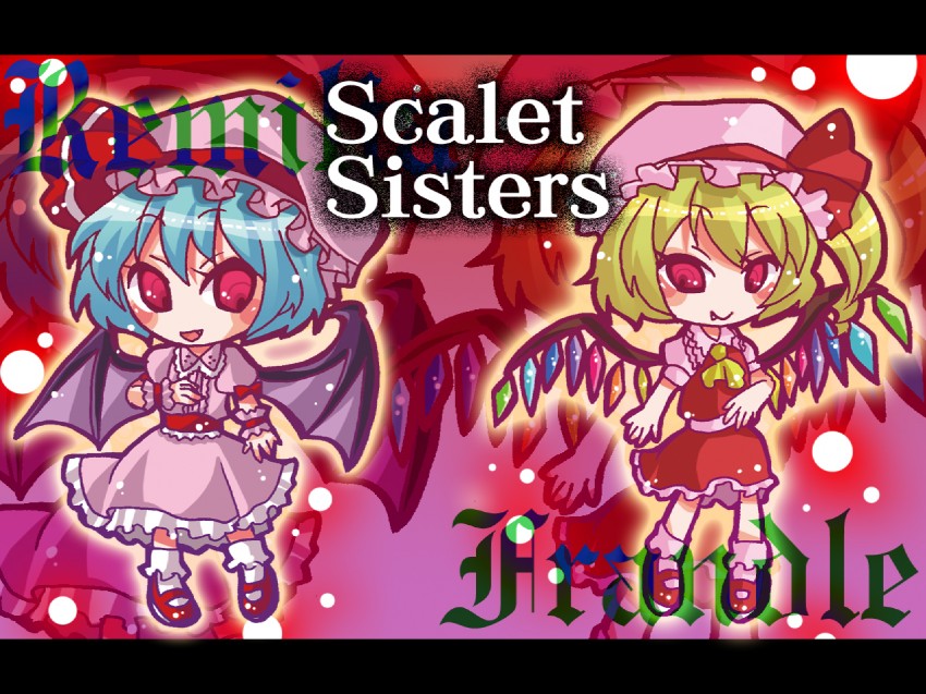 remilia scarlet and flandre scarlet (touhou) drawn by kanoue_hiji