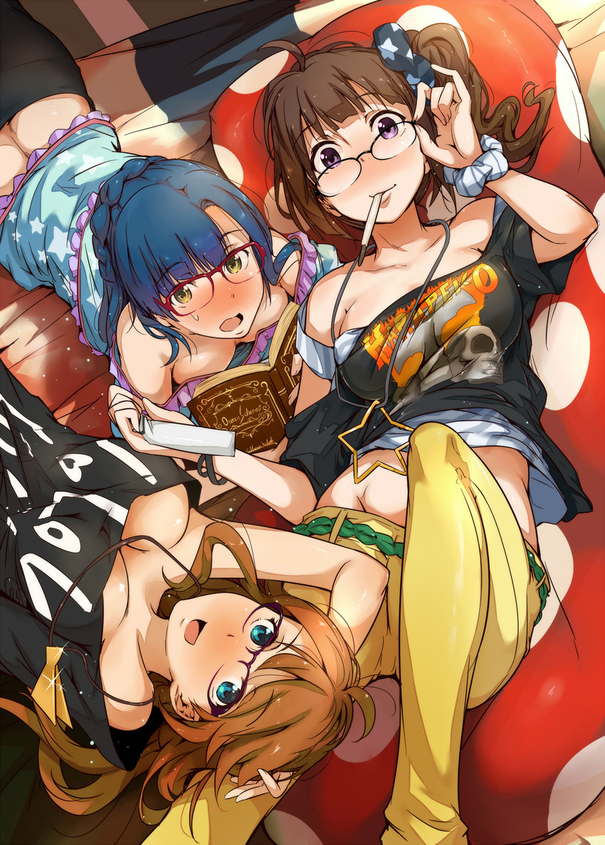nanao yuriko, yokoyama nao, and tokoro megumi (idolmaster and 1 more) drawn by tokiwa_midori_(kyokutou_funamushi)