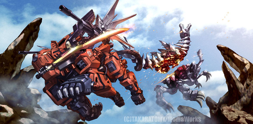 bio-raptor and rez tiger (zoids and 1 more) drawn by mercy_rabbit
