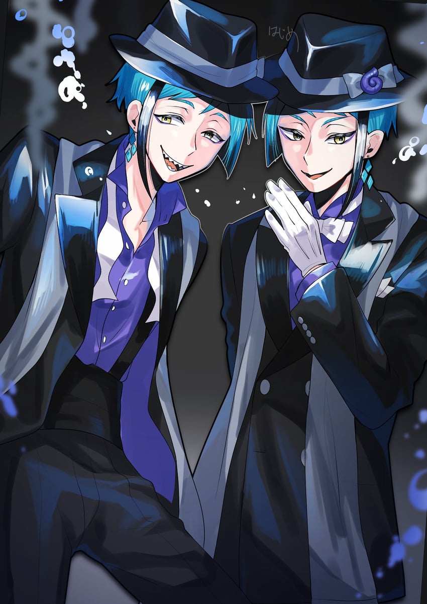 floyd leech and jade leech (twisted wonderland) drawn by nkgph6jv0omfbwq