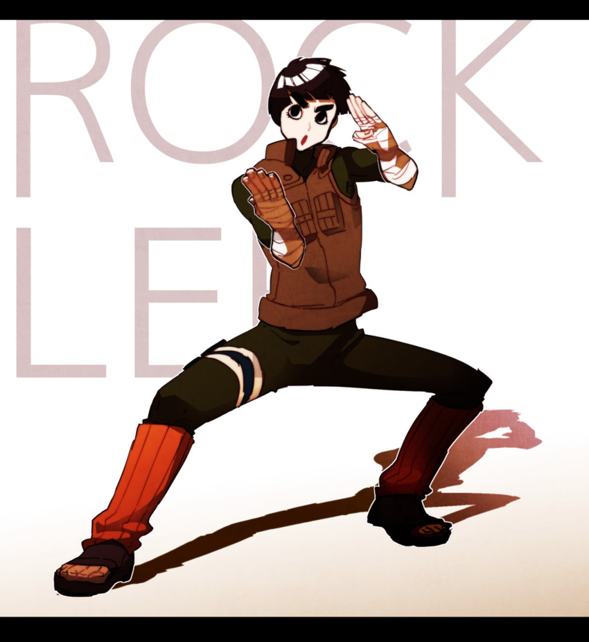 rock lee (naruto and 1 more) drawn by crashtv
