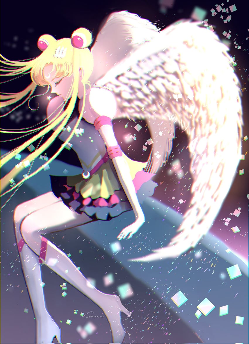 tsukino usagi, sailor moon, and eternal sailor moon (bishoujo senshi sailor moon and 1 more) drawn by koharumichi