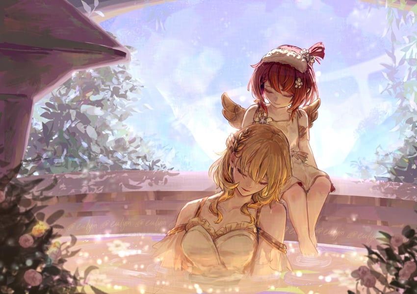 aglaea and tribbie (honkai and 1 more) drawn by eulyin_huan