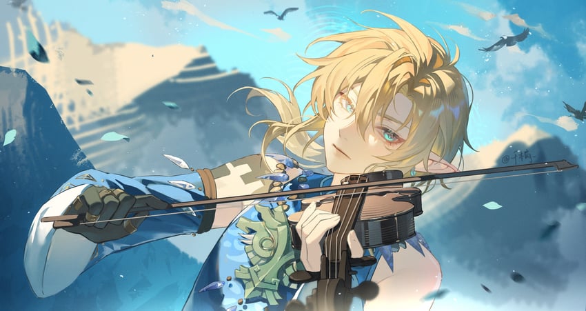 link (the legend of zelda and 1 more) drawn by qianben_shan