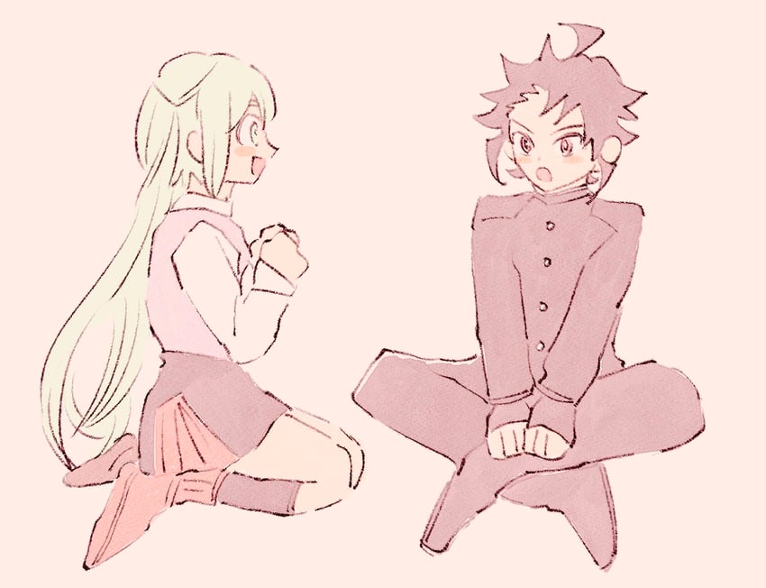ichi and kumugi (madan no ichi) drawn by heke_the_world