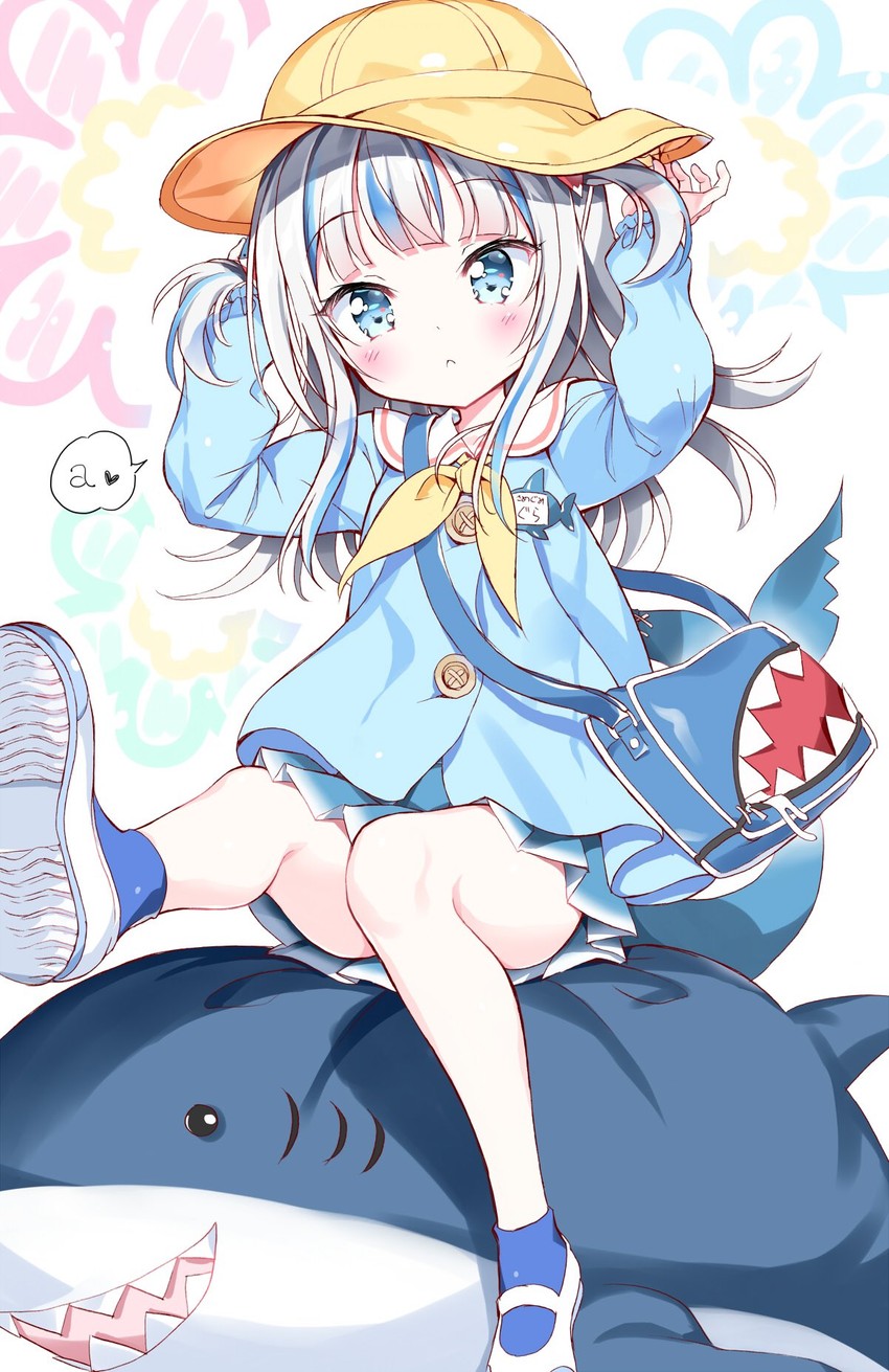 gawr gura (hololive and 1 more) drawn by takahashi_tetsuya
