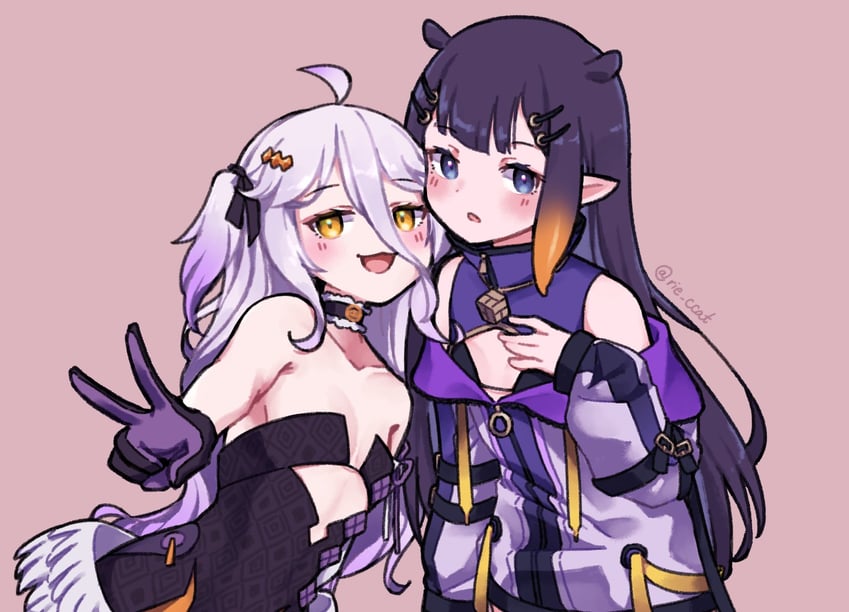 ninomae ina'nis and henya the genius (hololive and 2 more) drawn by rie_ccat