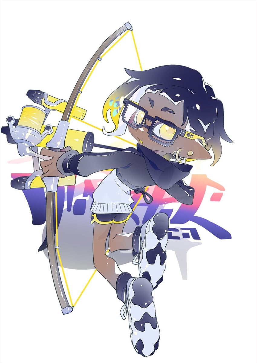 inkling player character and inkling girl (splatoon and 1 more) drawn by himiko0025