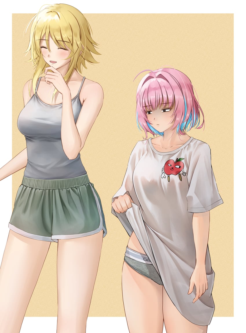 yumemi riamu, ringorou, and umeki otoha (idolmaster and 1 more) drawn by daiko_(dai1974910)