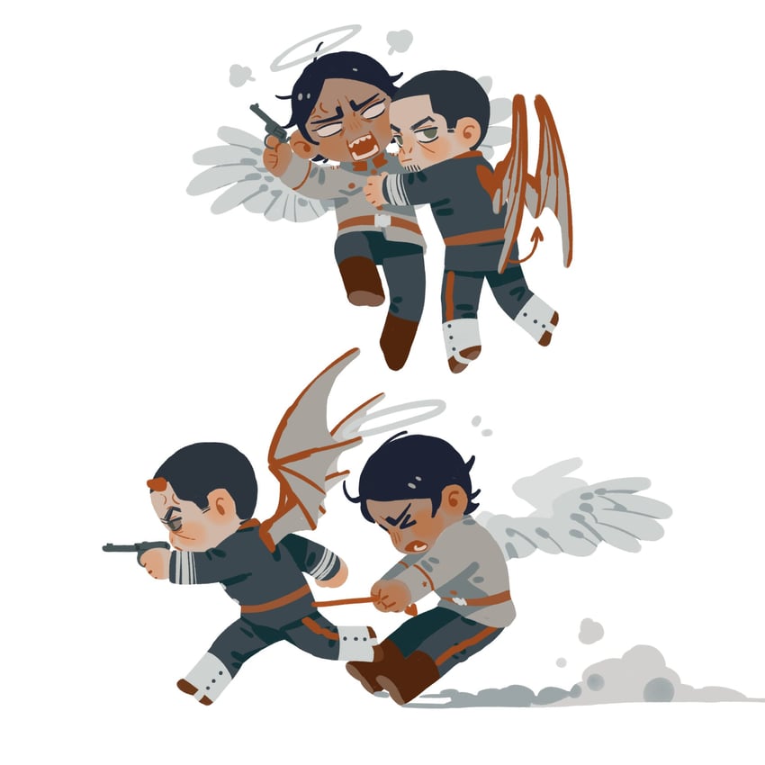 tsukishima hajime and koito otonoshin (golden kamuy) drawn by chengongzi123