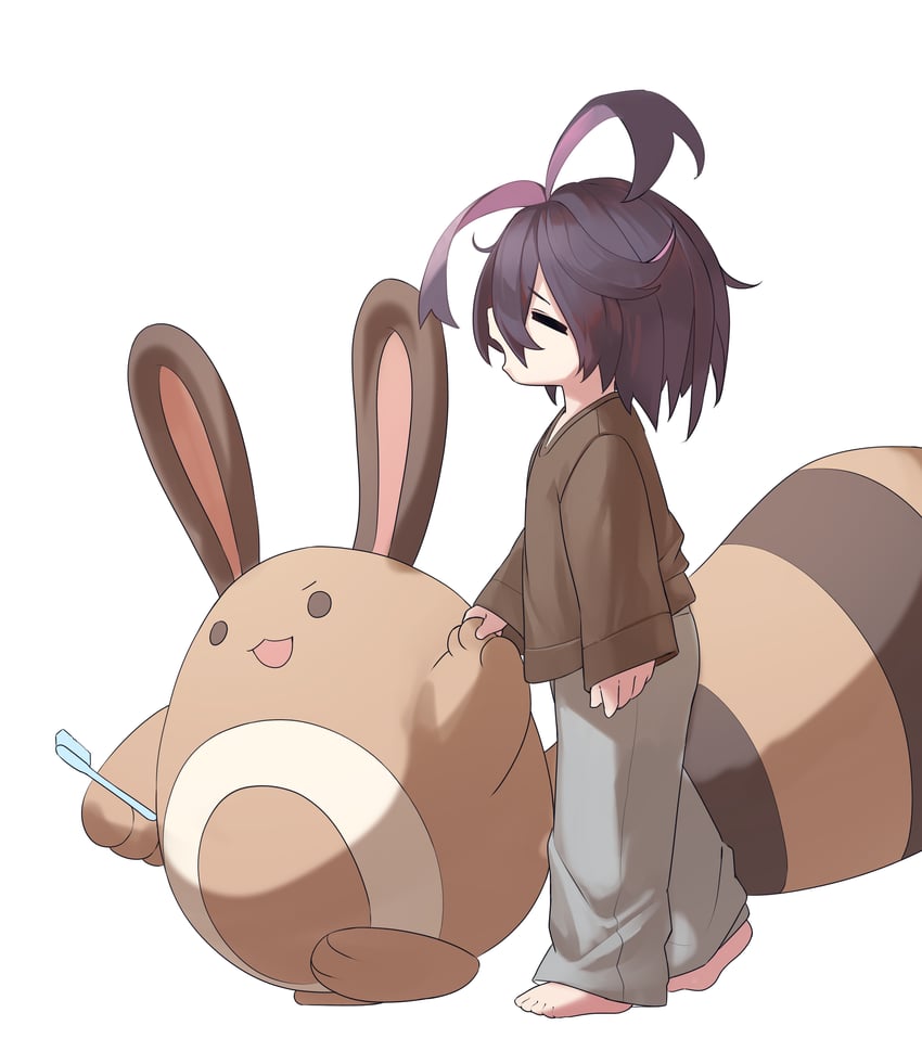 kieran and sentret (pokemon and 1 more) drawn by hoishere7