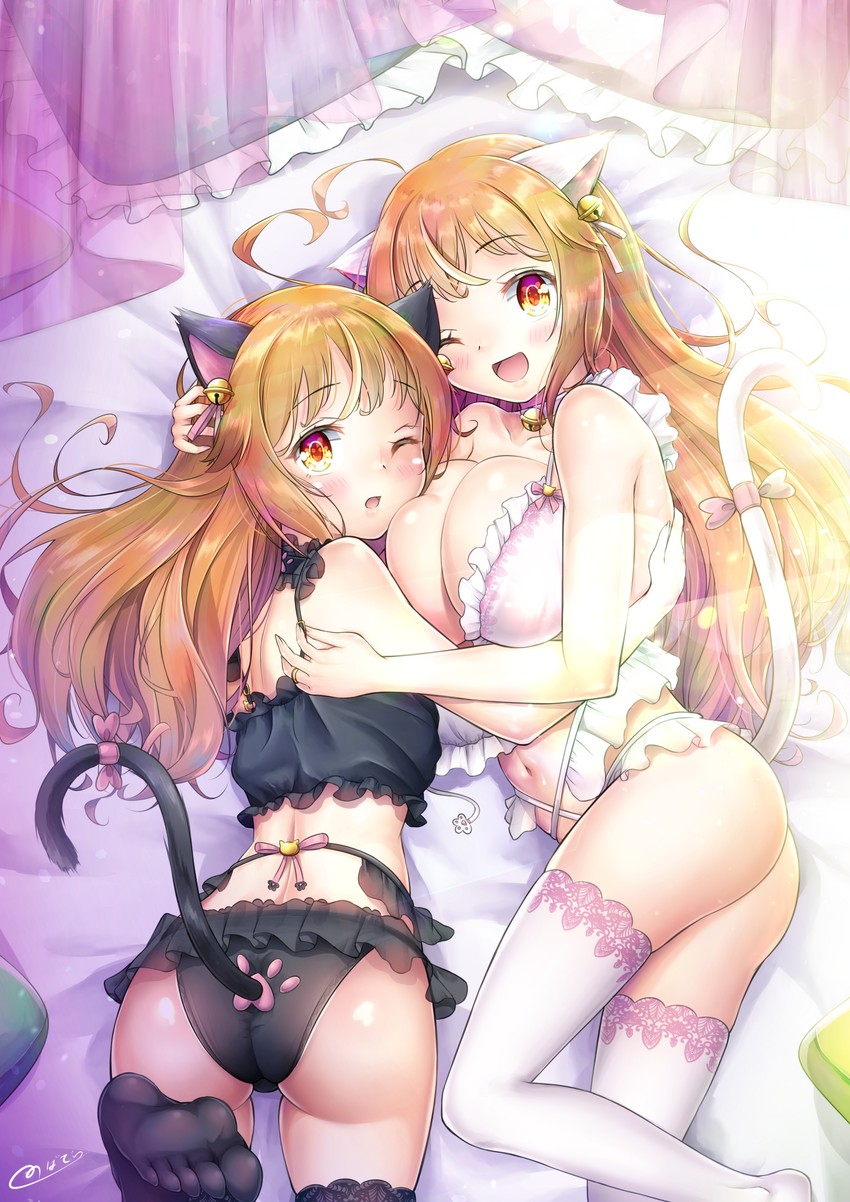 natsusora wakana and natsusora aona (original) drawn by novady