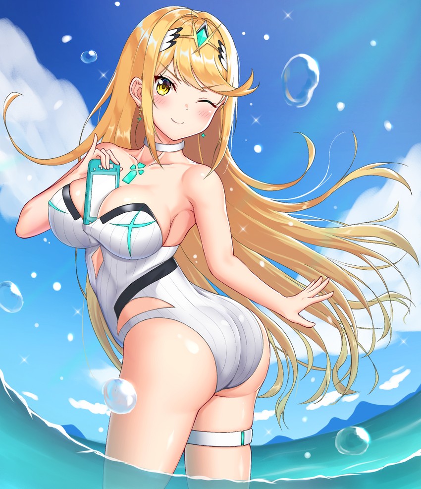 mythra (xenoblade chronicles and 2 more) drawn by nemunemu_semi