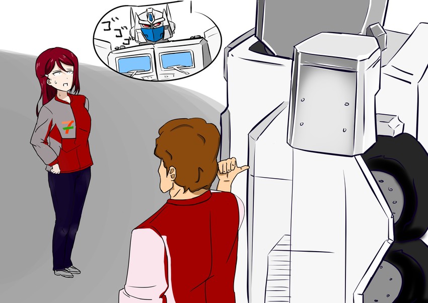 ultra magnus and spike witwicky (transformers and 2 more) drawn by hamada_nas
