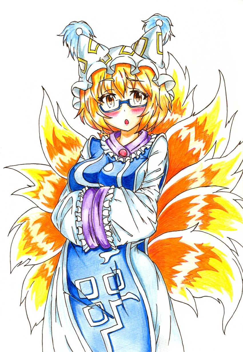 yakumo ran (touhou) drawn by gokuu_(acoloredpencil)