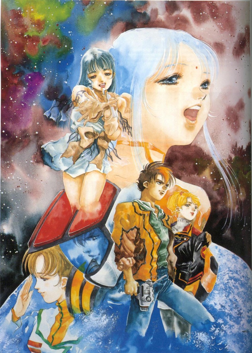 lynn minmay, ichijou hikaru, hayase misa, ishtar, mardook, and 2 more (macross and 3 more) drawn by mikimoto_haruhiko